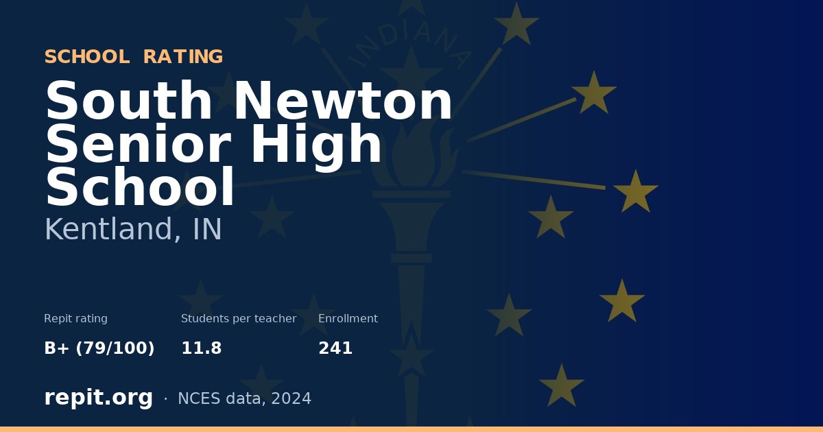 South Newton Senior High School, Kentland, IN — Repit school rating B+ (79/100)