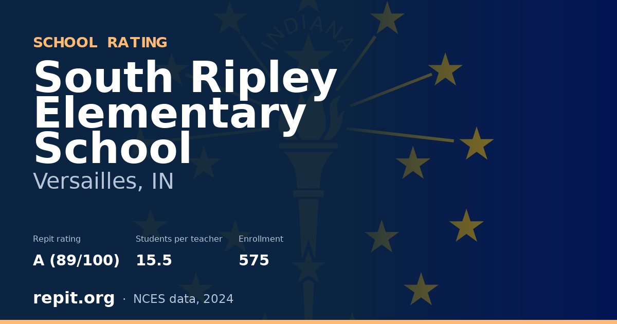 South Ripley Elementary School, Versailles, IN — Repit school rating A (89/100)
