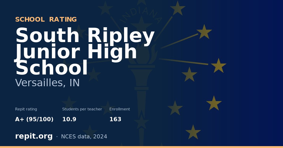 South Ripley Junior High School, Versailles, IN — Repit school rating A+ (95/100)