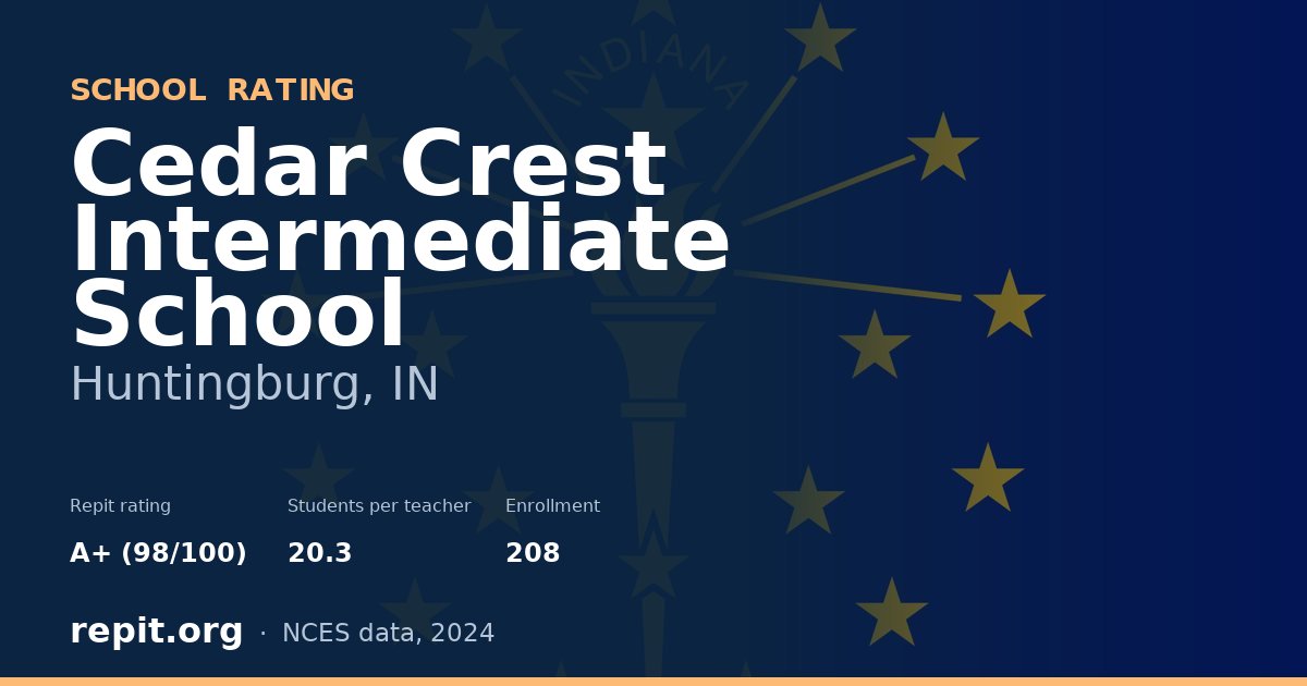 Cedar Crest Intermediate School, Huntingburg, IN — Repit school rating A+ (98/100)