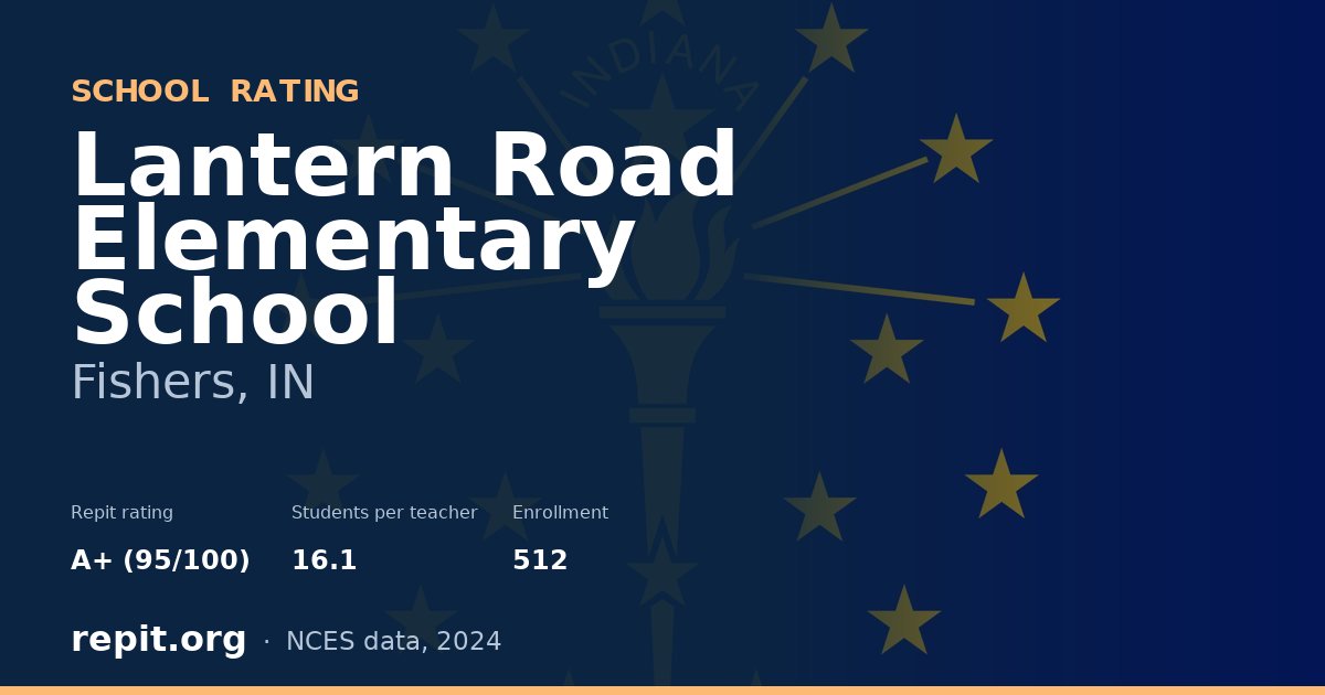 Lantern Road Elementary School, Fishers, IN — Repit school rating A+ (95/100)