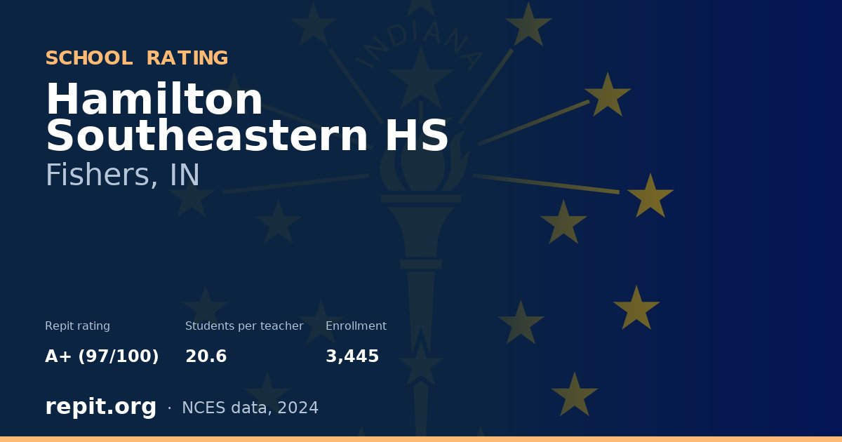 Hamilton Southeastern HS, Fishers, IN — Repit school rating A+ (97/100)