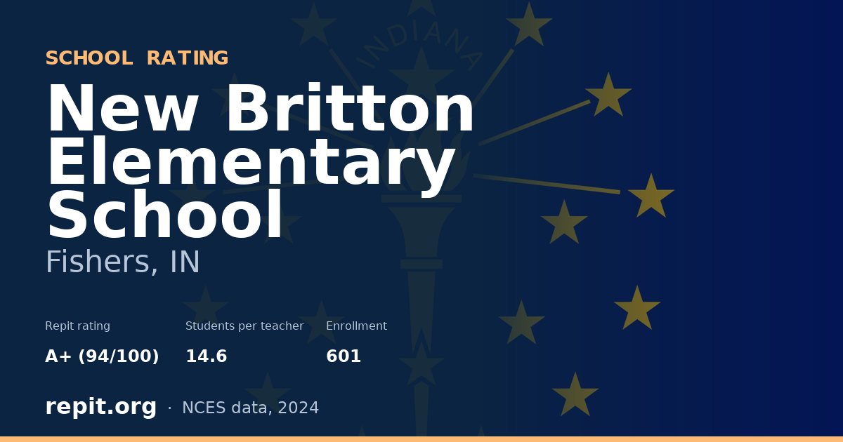 New Britton Elementary School, Fishers, IN — Repit school rating A+ (94/100)