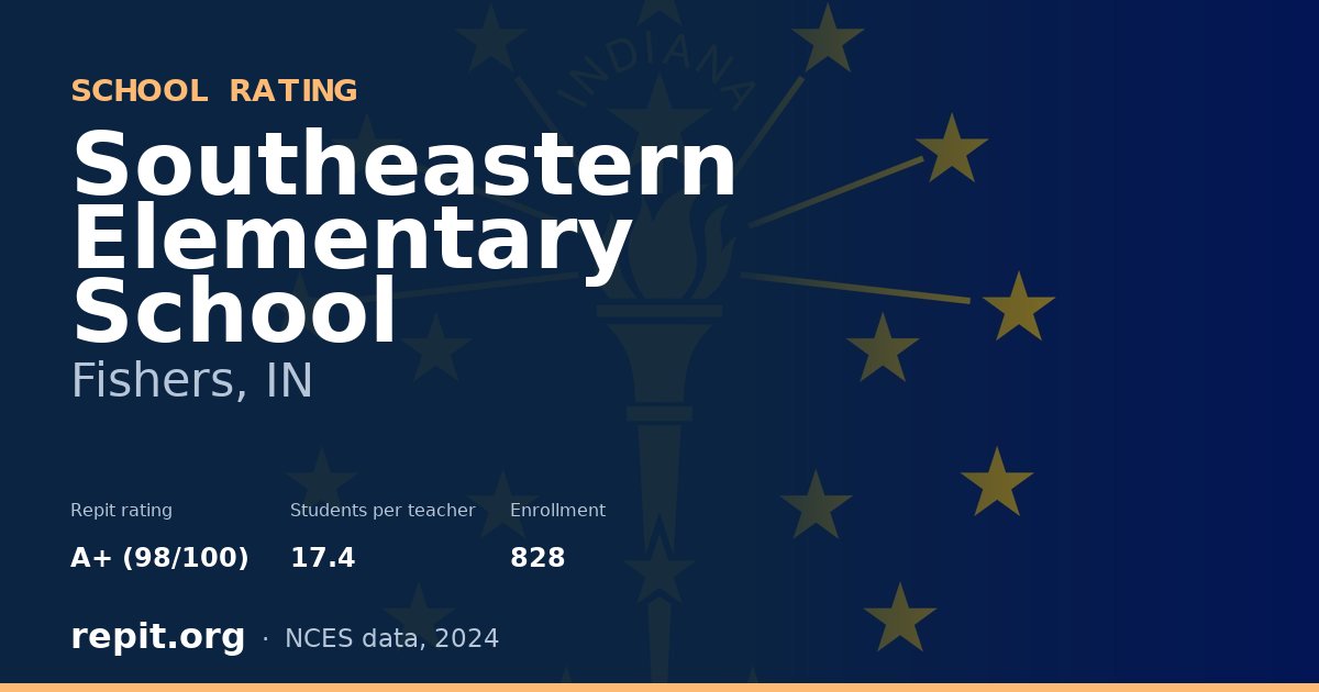 Southeastern Elementary School, Fishers, IN — Repit school rating A+ (98/100)