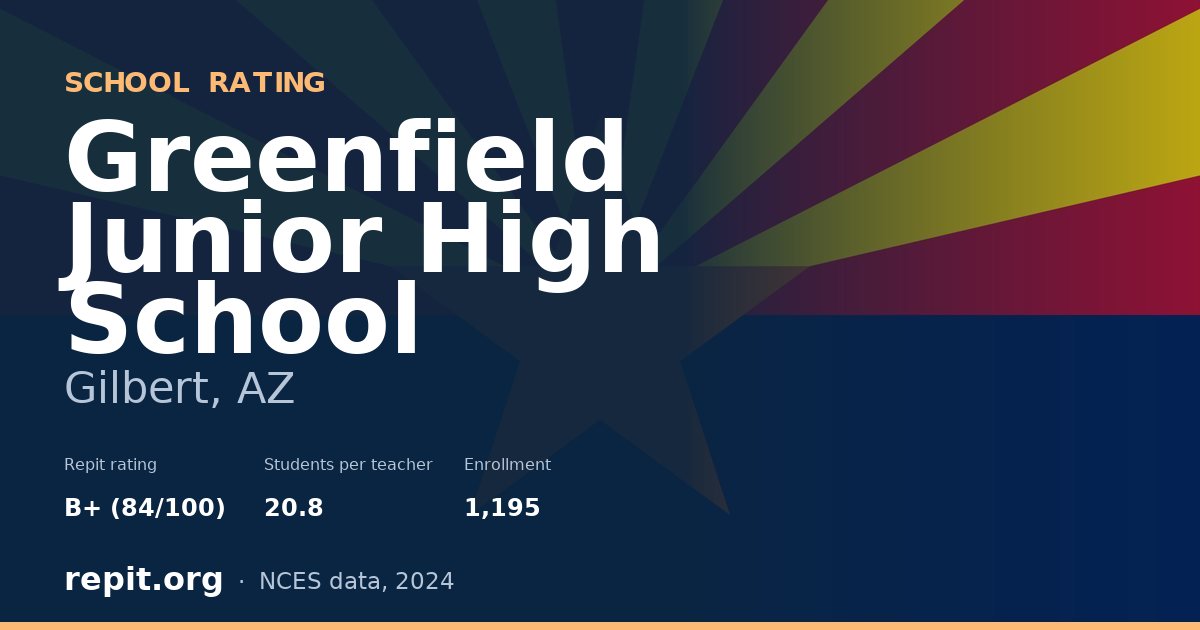 Greenfield Junior High School, Gilbert, AZ — Repit school rating B+ (84/100)