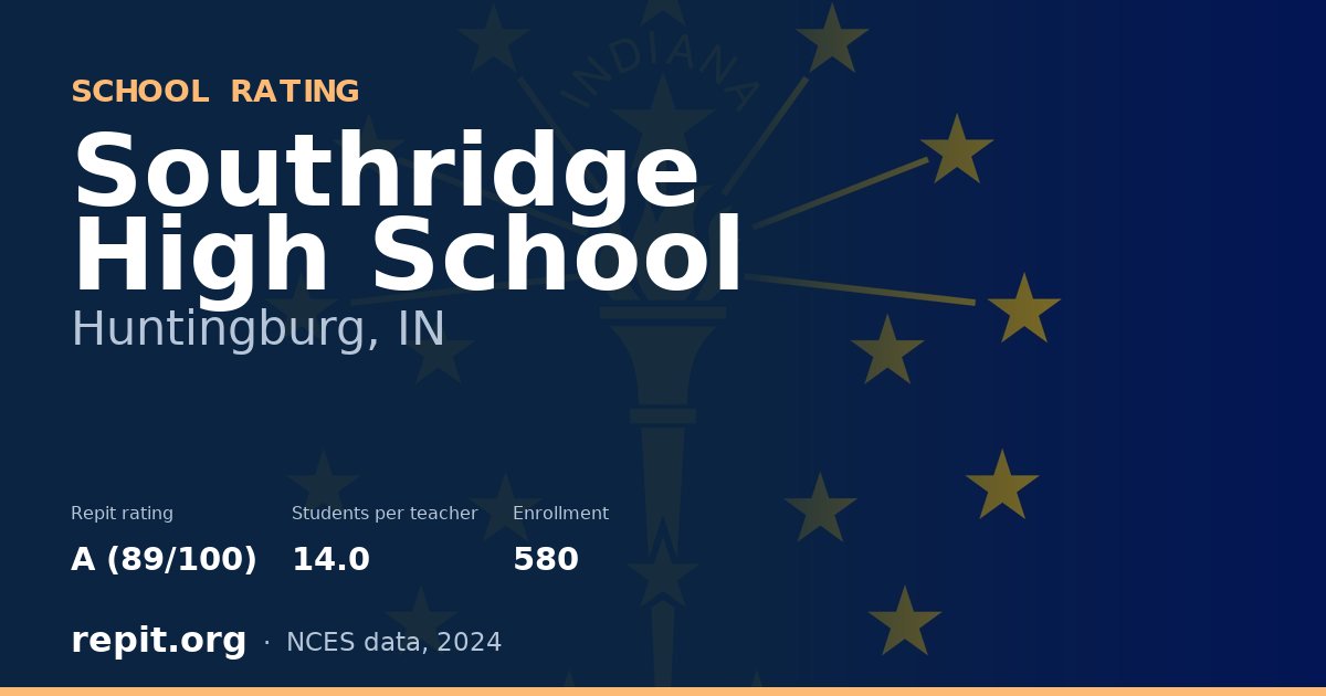Southridge High School, Huntingburg, IN — Repit school rating A (89/100)