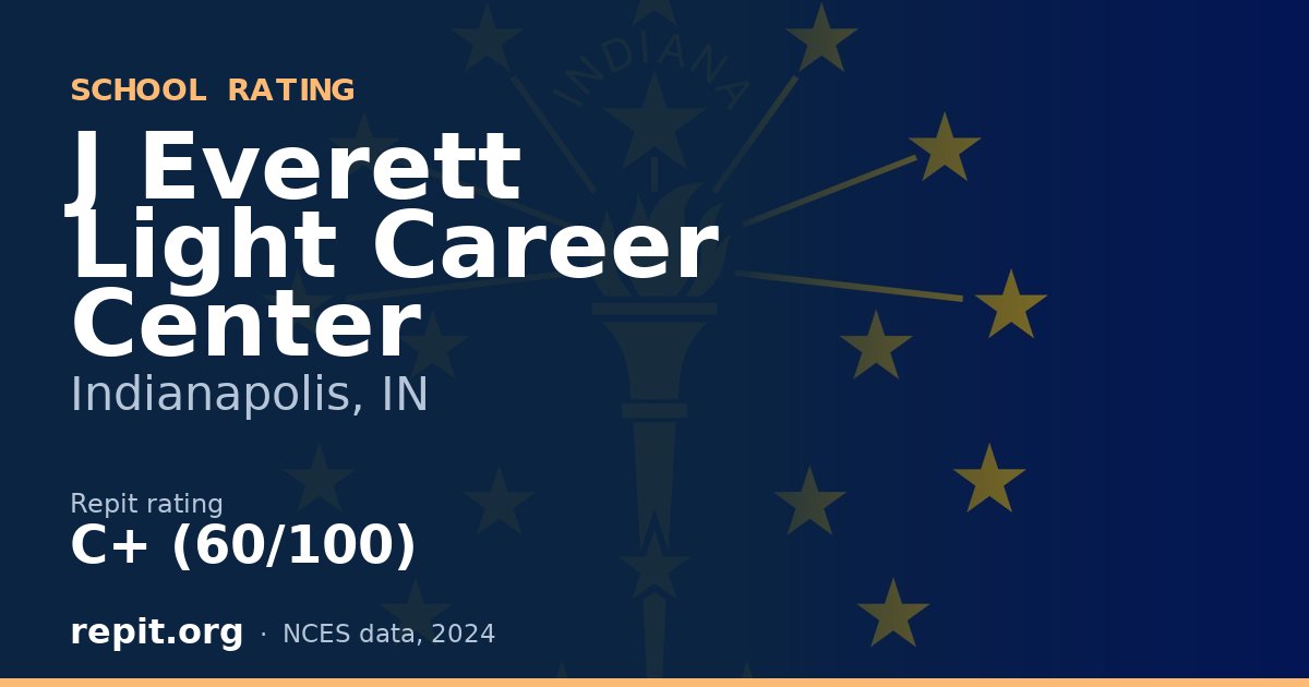 J Everett Light Career Center, Indianapolis, IN — Repit school rating C+ (60/100)