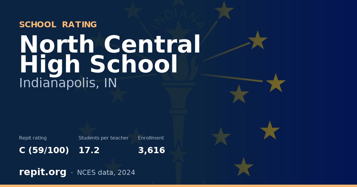 North Central High School, Indianapolis, IN — Repit school rating C (59/100)