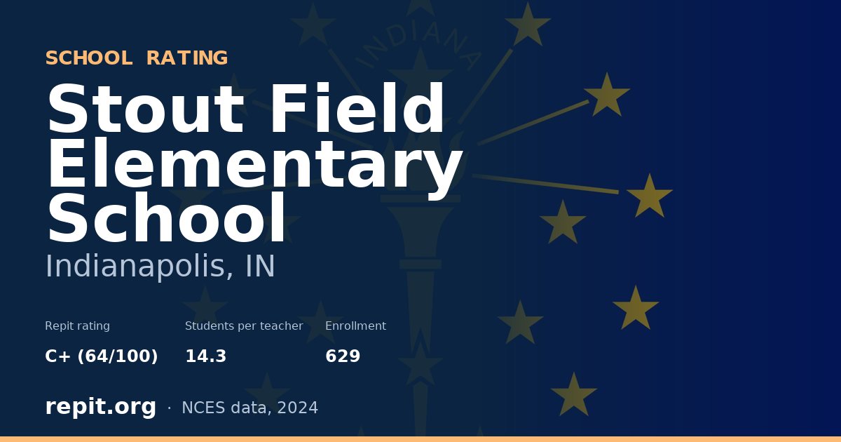 Stout Field Elementary School, Indianapolis, IN — Repit school rating C+ (64/100)