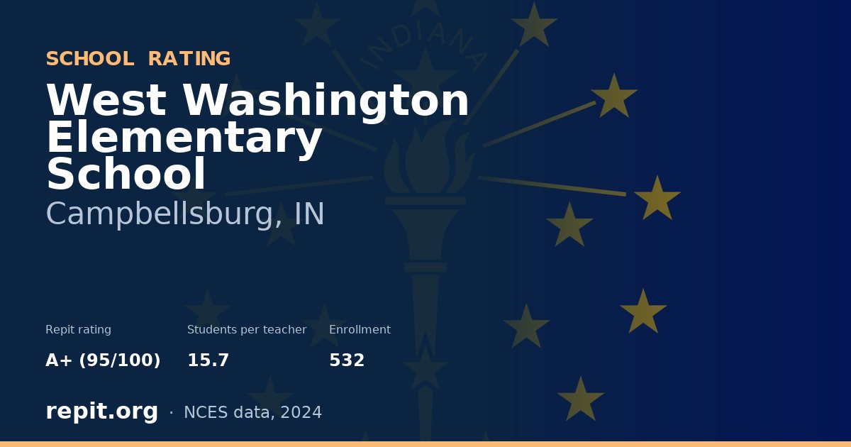West Washington Elementary School, Campbellsburg, IN — Repit school rating A+ (95/100)