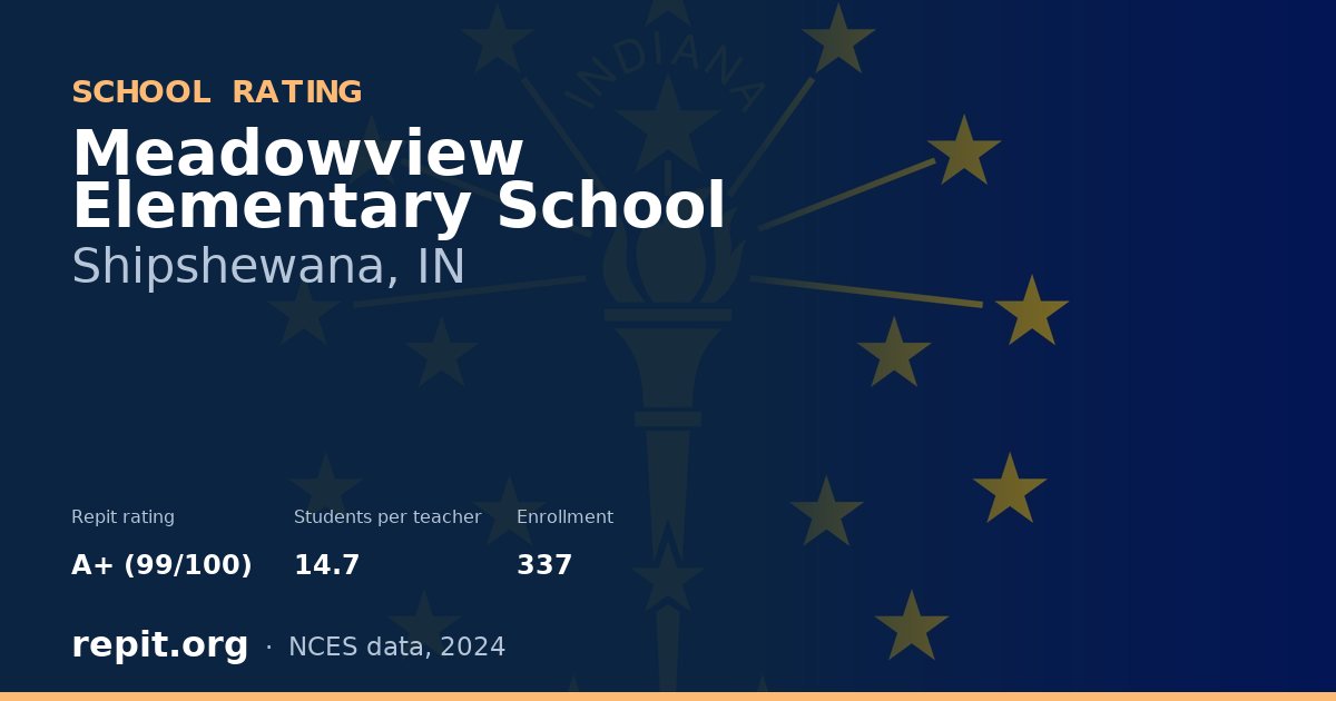 Meadowview Elementary School, Shipshewana, IN — Repit school rating A+ (99/100)