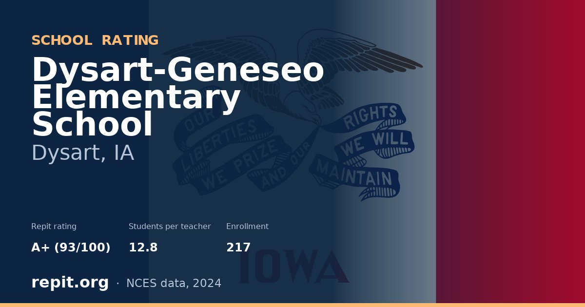 Dysart-Geneseo Elementary School, Dysart, IA — Repit school rating A+ (93/100)