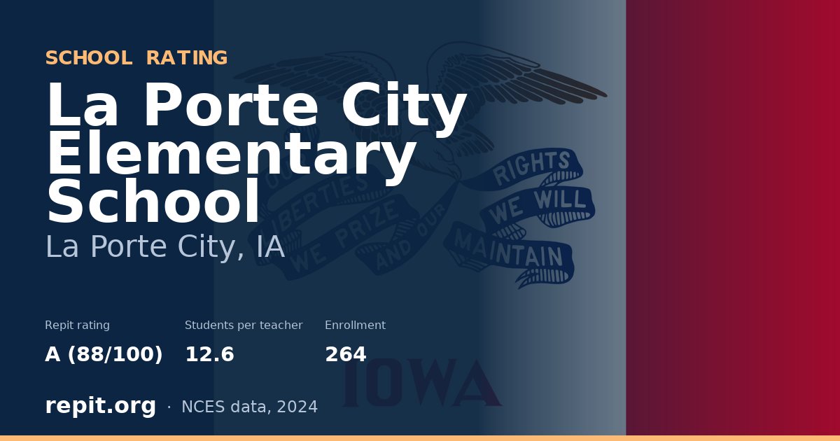 La Porte City Elementary School, La Porte City, IA — Repit school rating A (88/100)