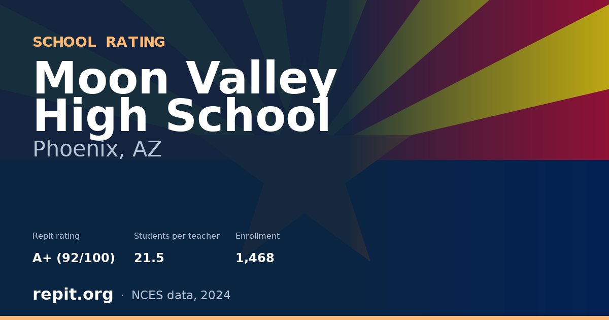 Moon Valley High School, Phoenix, AZ — Repit school rating A+ (92/100)