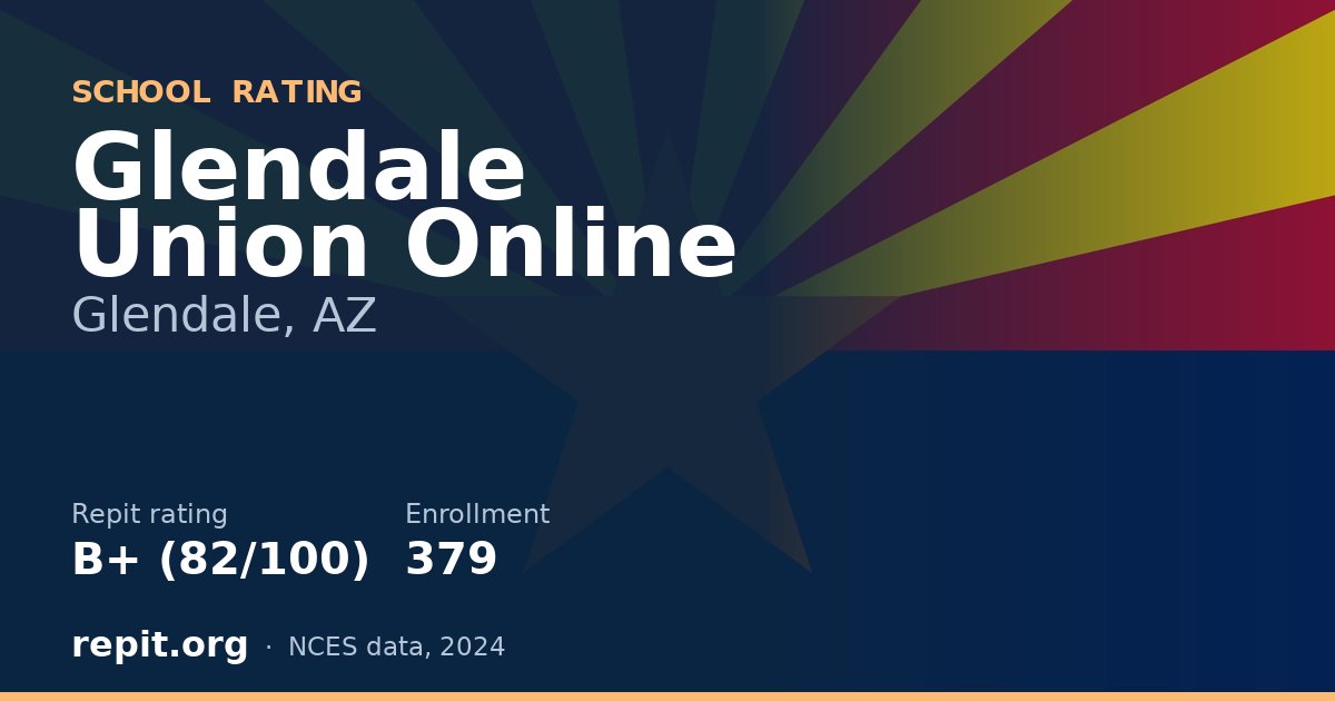Glendale Union Online, Glendale, AZ — Repit school rating B+ (82/100)