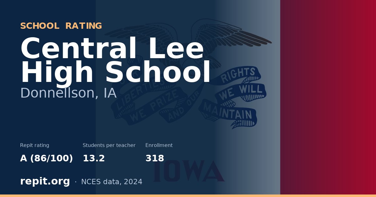 Central Lee High School, Donnellson, IA — Repit school rating A (86/100)