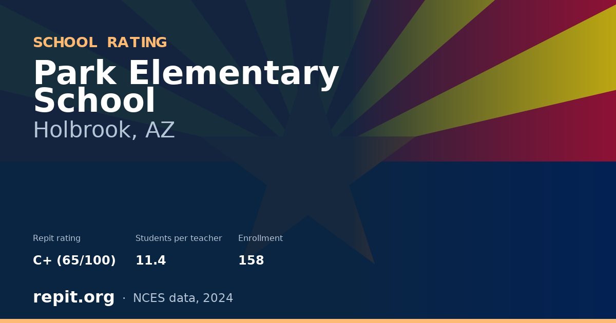 Park Elementary School, Holbrook, AZ — Repit school rating C+ (65/100)