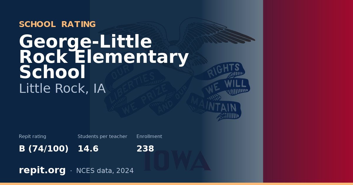George-Little Rock Elementary School, Little Rock, IA — Repit school rating B (74/100)