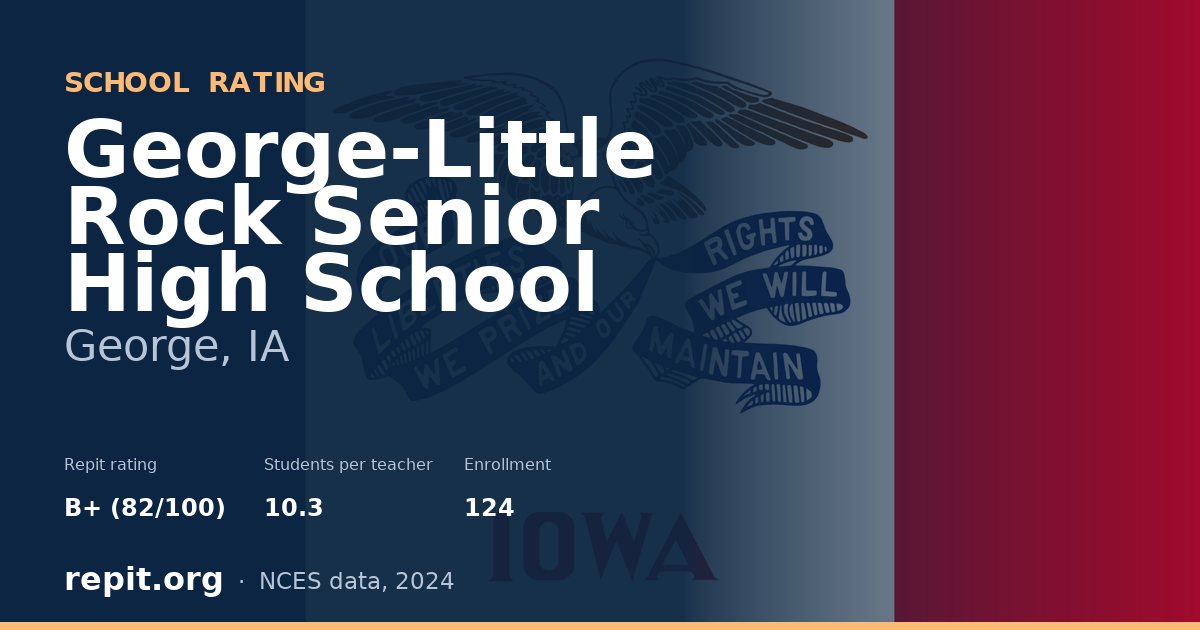 George-Little Rock Senior High School, George, IA — Repit school rating B+ (82/100)