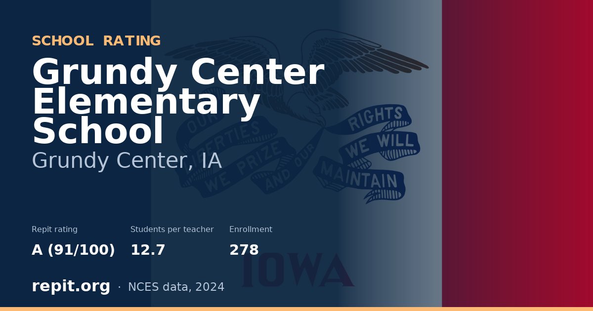 Grundy Center Elementary School, Grundy Center, IA — Repit school rating A (91/100)