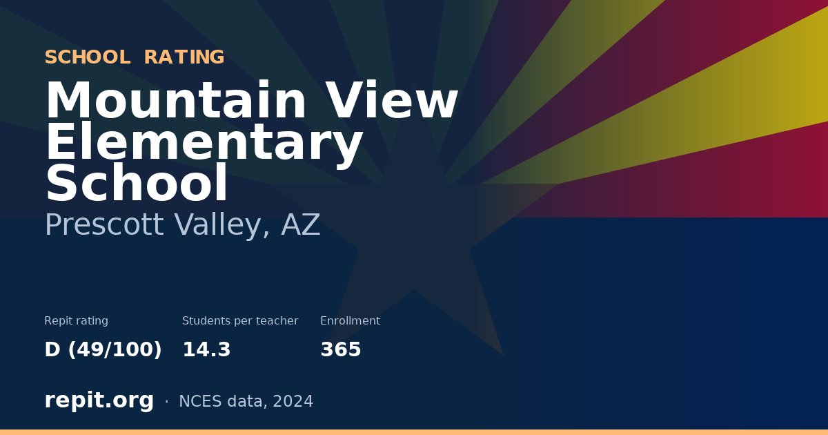 Mountain View Elementary School, Prescott Valley, AZ — Repit school rating D (49/100)