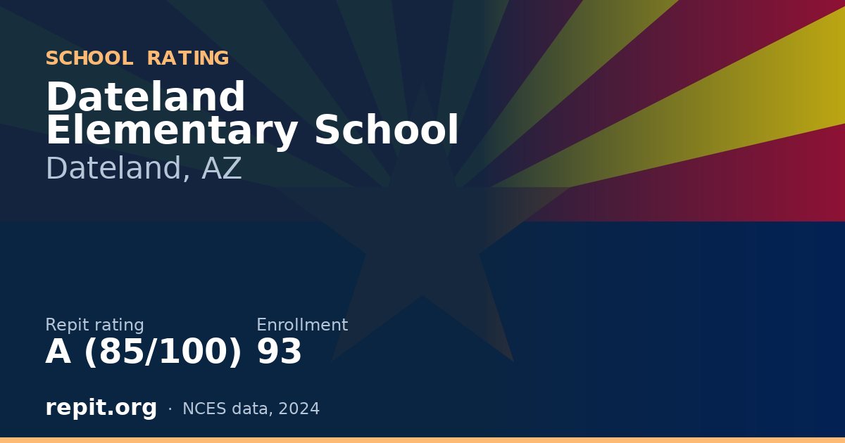 Dateland Elementary School, Dateland, AZ — Repit school rating A (85/100)