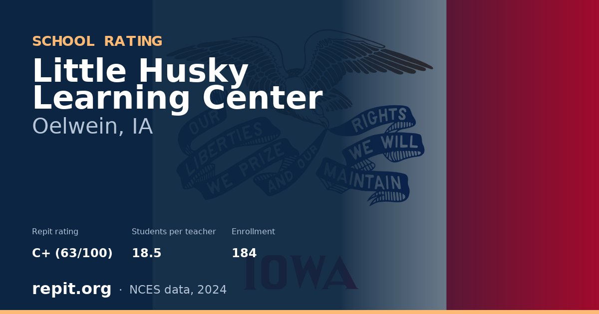 Little Husky Learning Center, Oelwein, IA — Repit school rating C+ (63/100)