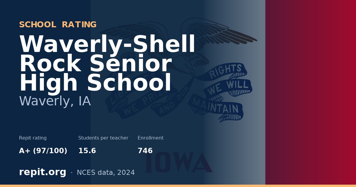Waverly-Shell Rock Senior High School, Waverly, IA — Repit school rating A+ (97/100)