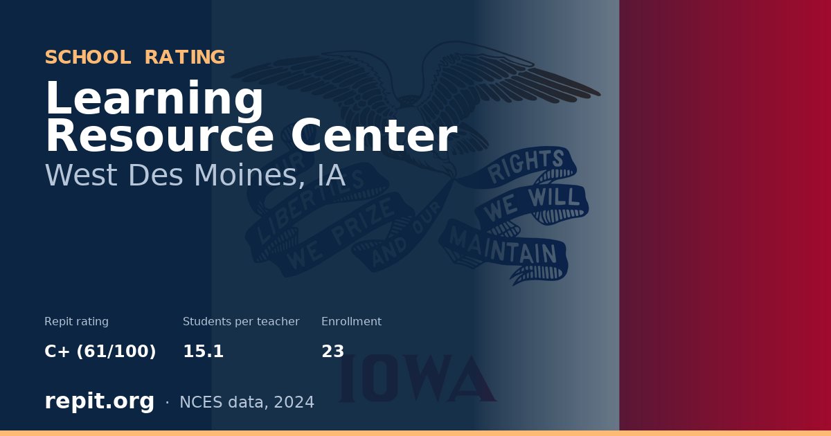 Learning Resource Center, West Des Moines, IA — Repit school rating C+ (61/100)