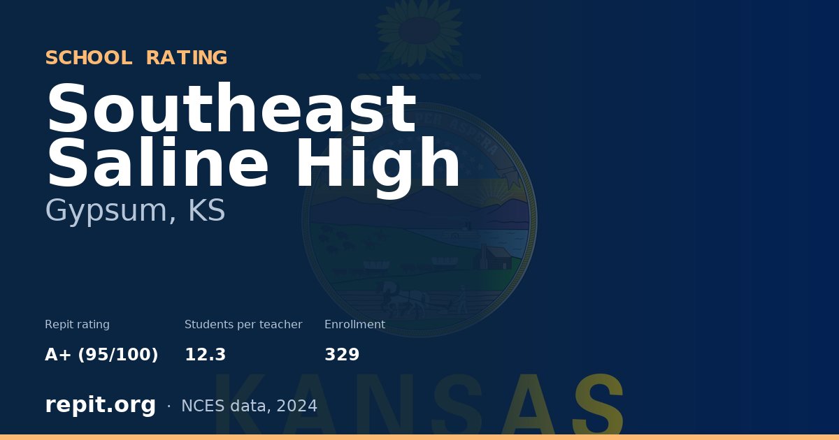 Southeast Saline High, Gypsum, KS — Repit school rating A+ (95/100)