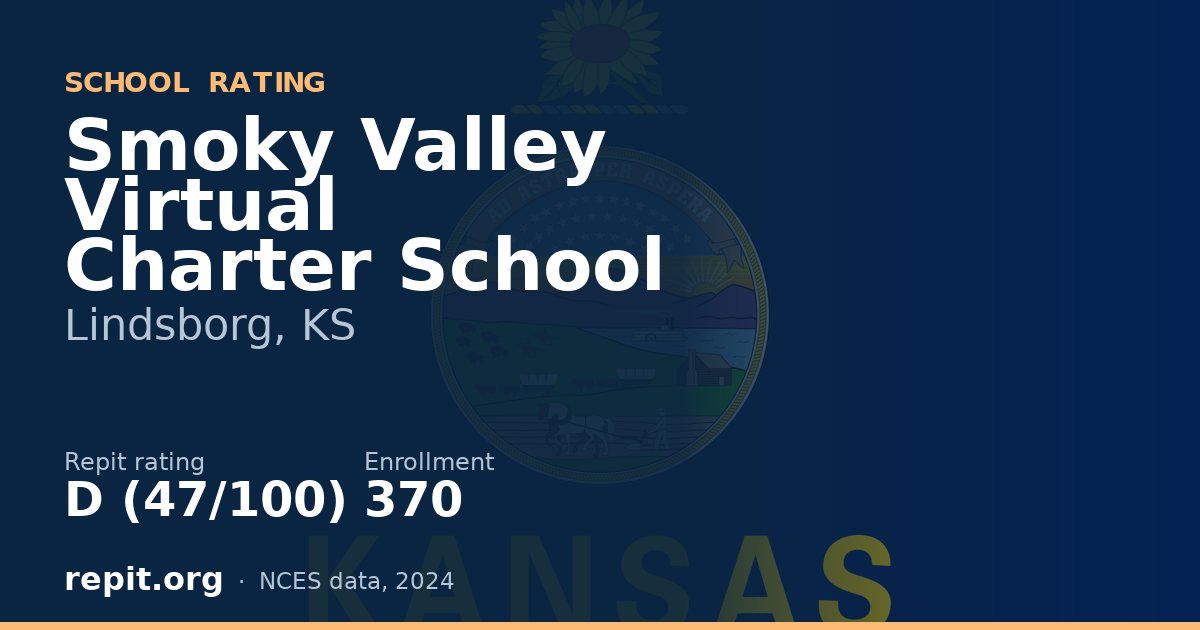 Smoky Valley Virtual Charter School, Lindsborg, KS — Repit school rating D (47/100)