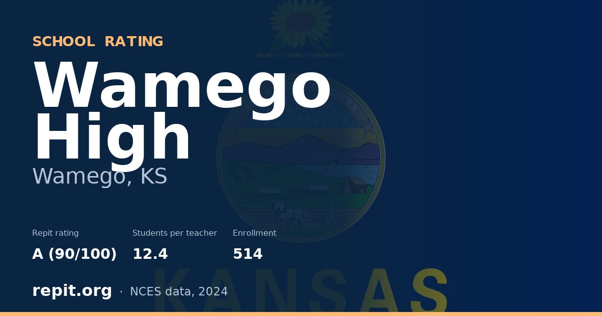 Wamego High, Wamego, KS — Repit school rating A (90/100)
