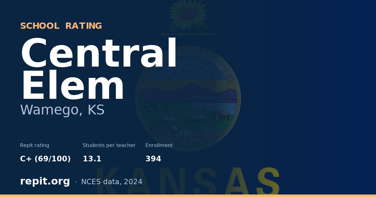 Central Elem, Wamego, KS — Repit school rating C+ (69/100)