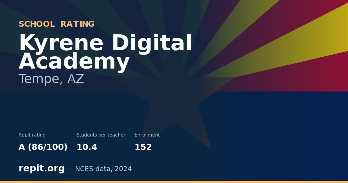 Kyrene Digital Academy, Tempe, AZ — Repit school rating A (86/100)