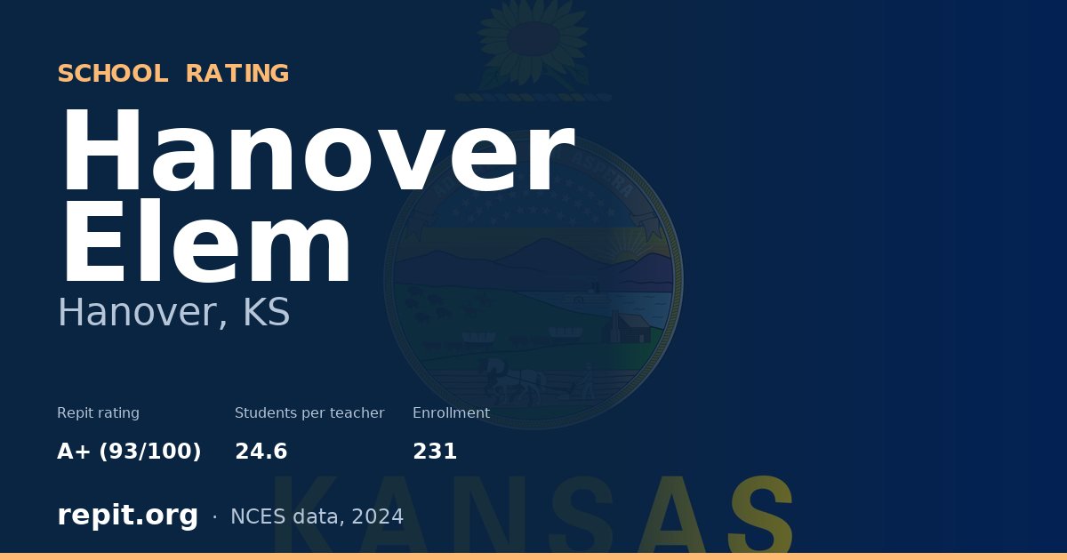 Hanover Elem, Hanover, KS — Repit school rating A+ (93/100)