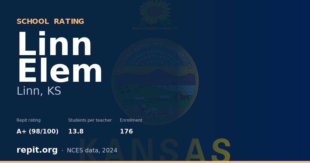 Linn Elem, Linn, KS — Repit school rating A+ (98/100)