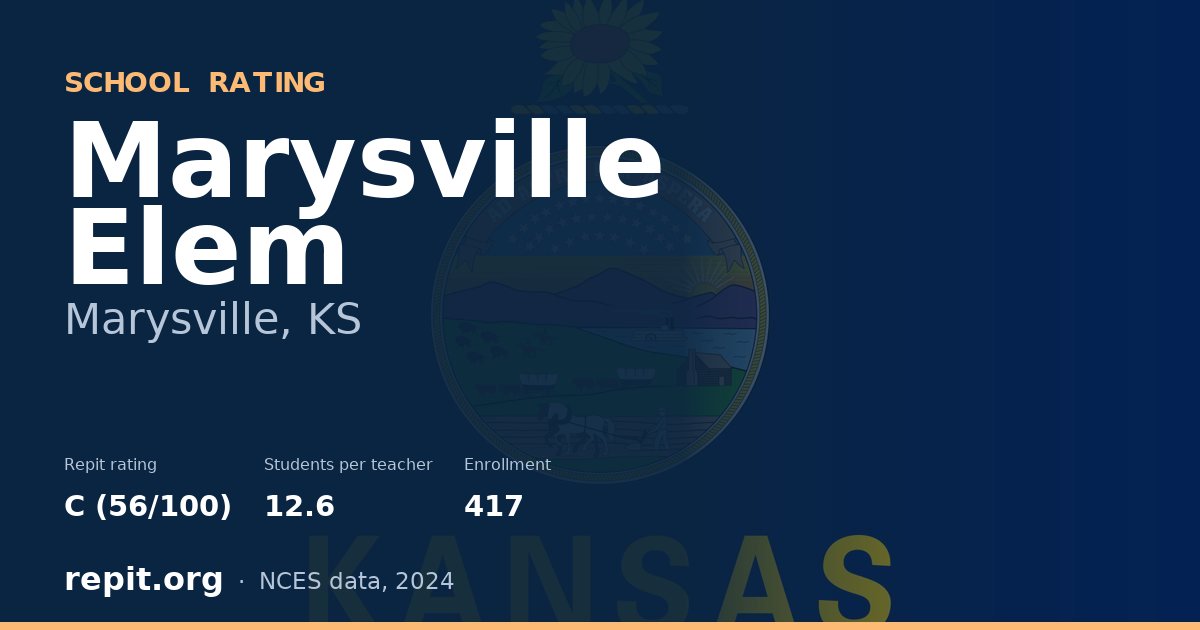 Marysville Elem, Marysville, KS — Repit school rating C (56/100)