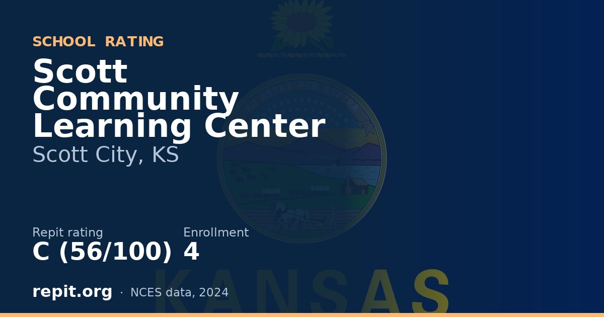 Scott Community Learning Center, Scott City, KS — Repit school rating C (56/100)
