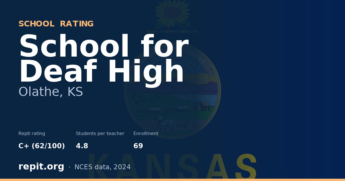 School for Deaf High, Olathe, KS — Repit school rating C+ (62/100)