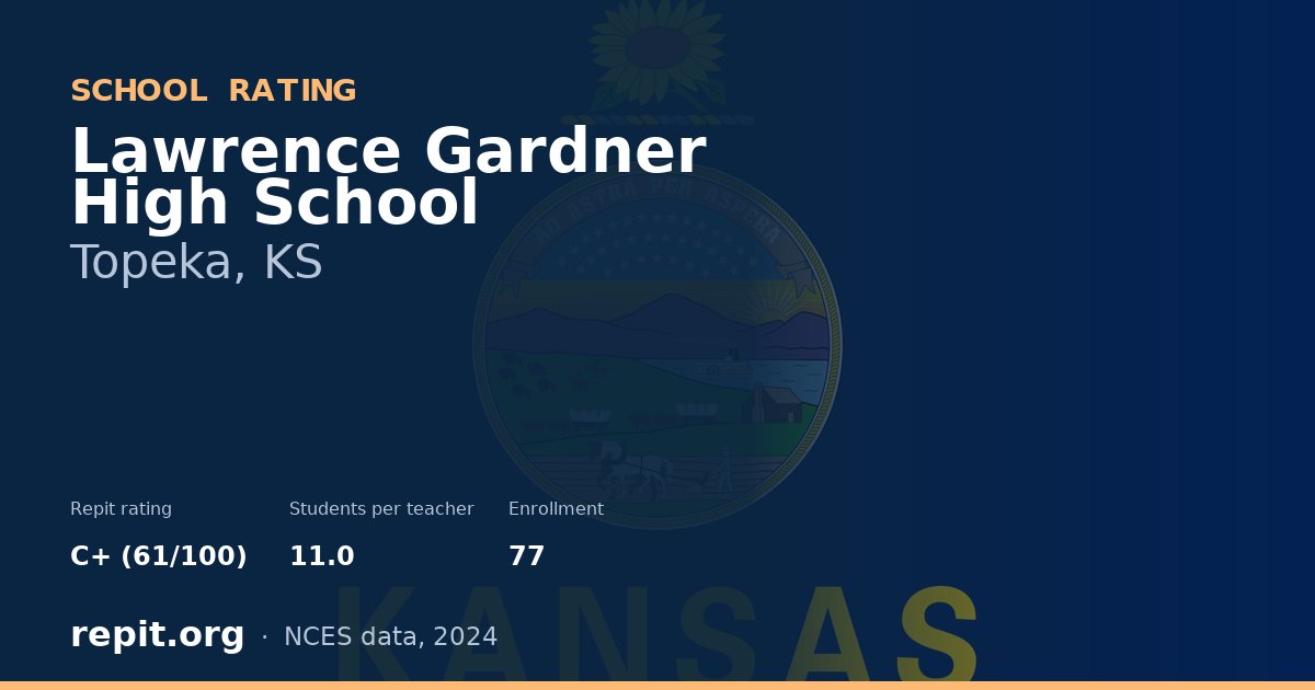 Lawrence Gardner High School, Topeka, KS — Repit school rating C+ (61/100)