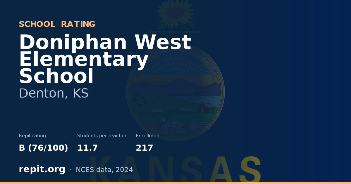 Doniphan West Elementary School, Denton, KS — Repit school rating B (76/100)