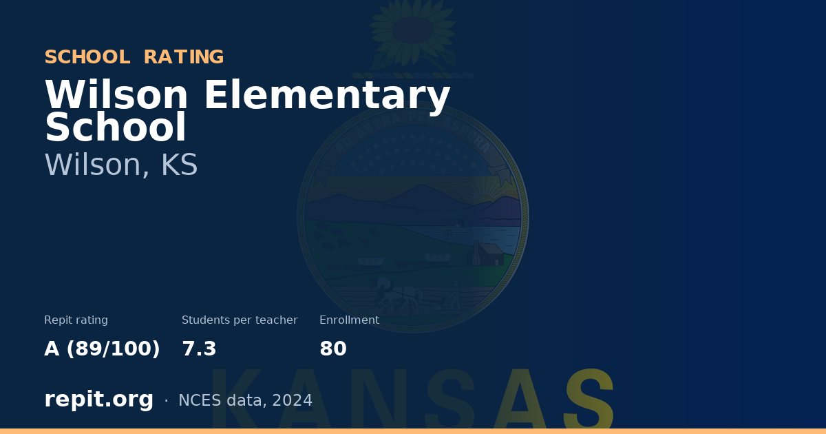 Wilson Elementary School, Wilson, KS — Repit school rating A (89/100)