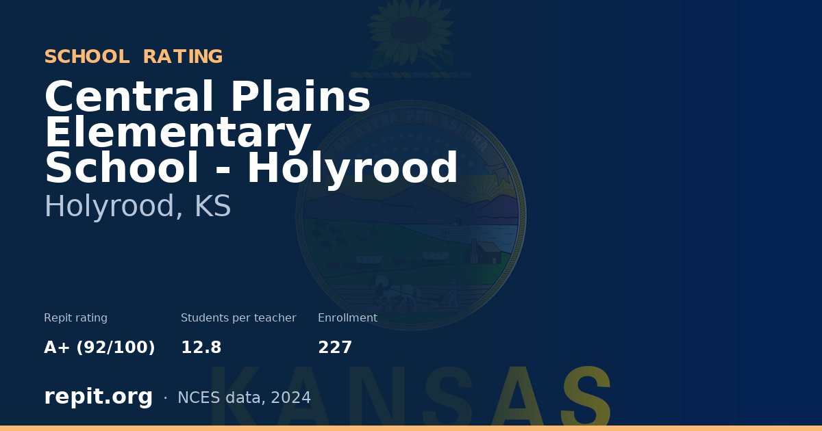 Central Plains Elementary School - Holyrood, Holyrood, KS — Repit school rating A+ (92/100)