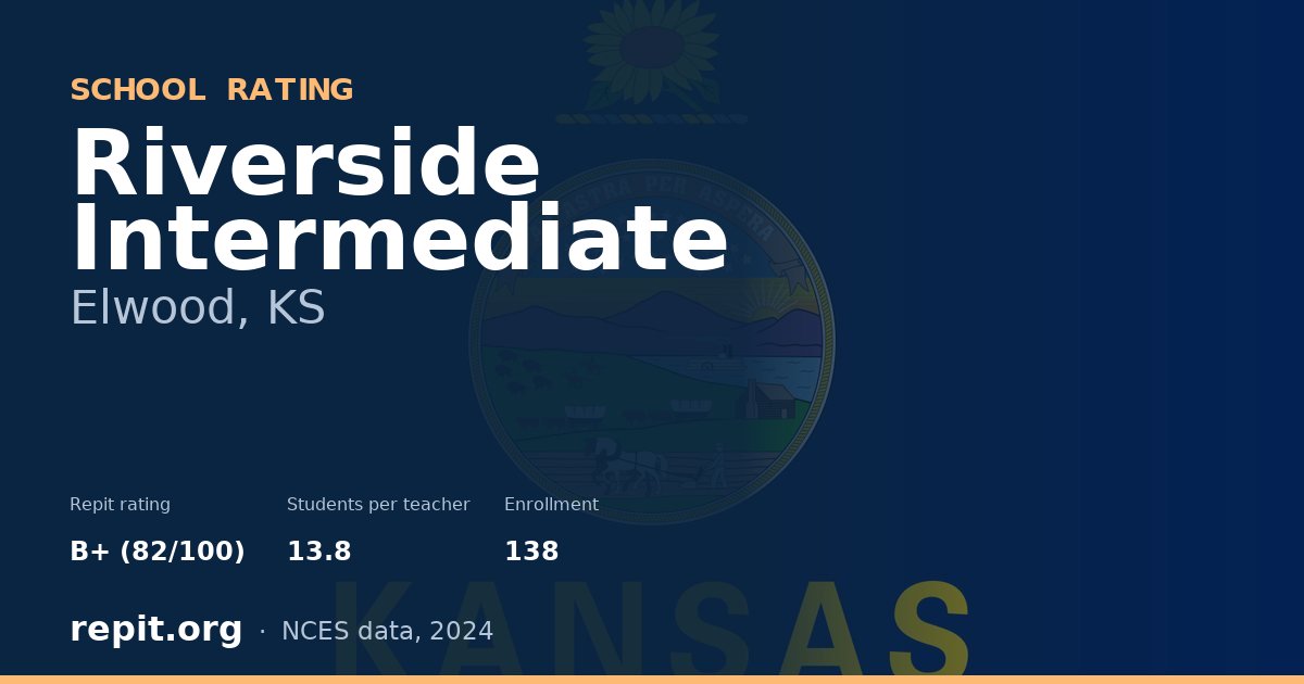 Riverside Intermediate, Elwood, KS — Repit school rating B+ (82/100)