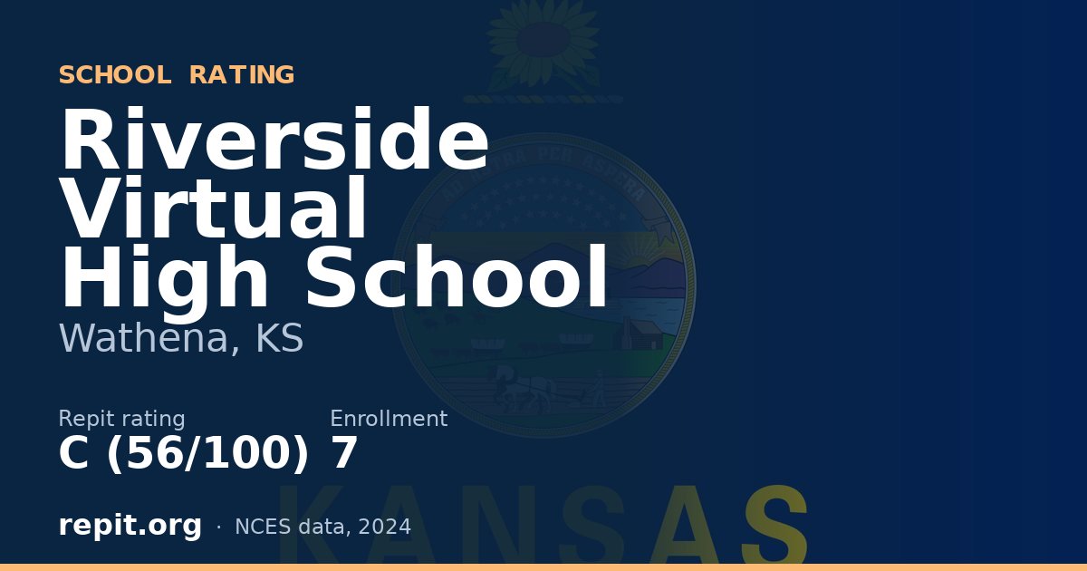 Riverside Virtual High School, Wathena, KS — Repit school rating C (56/100)