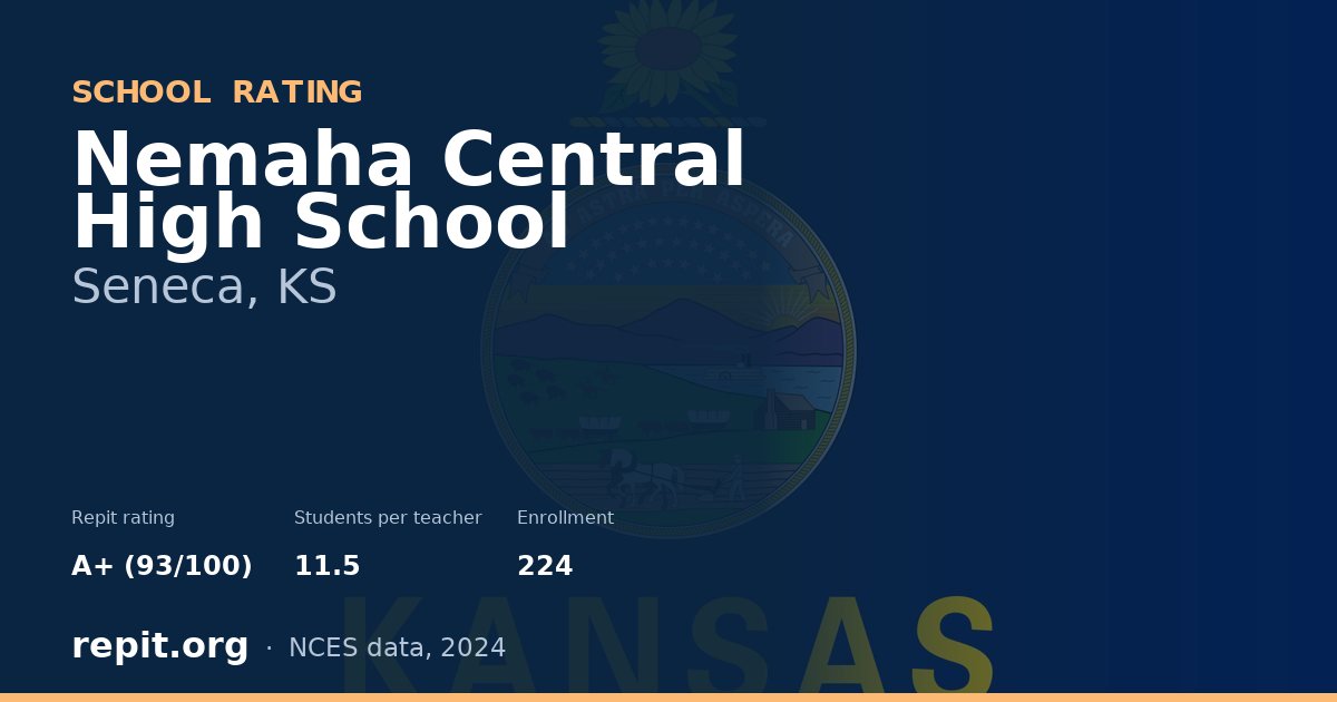 Nemaha Central High School, Seneca, KS — Repit school rating A+ (93/100)