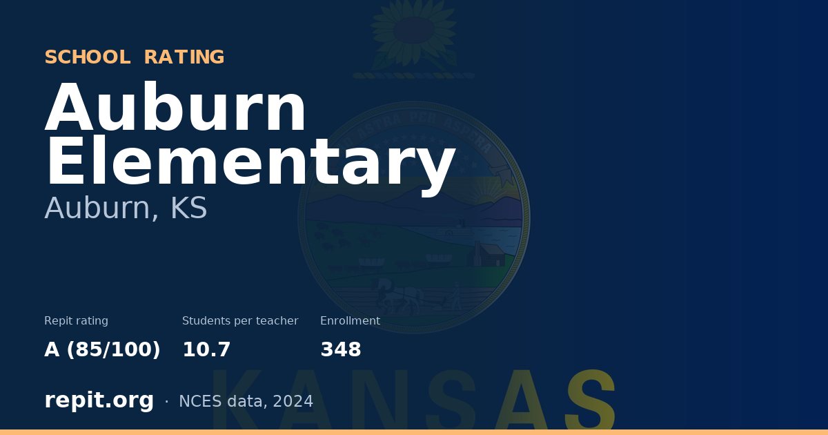 Auburn Elementary, Auburn, KS — Repit school rating A (85/100)