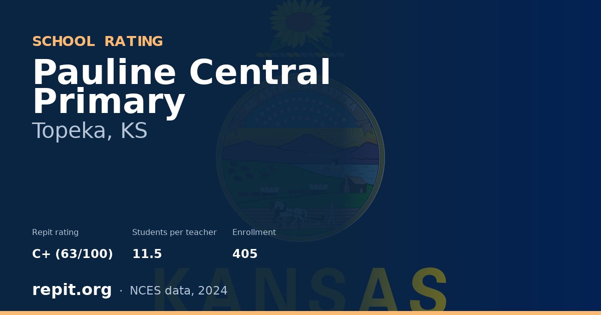 Pauline Central Primary, Topeka, KS — Repit school rating C+ (63/100)