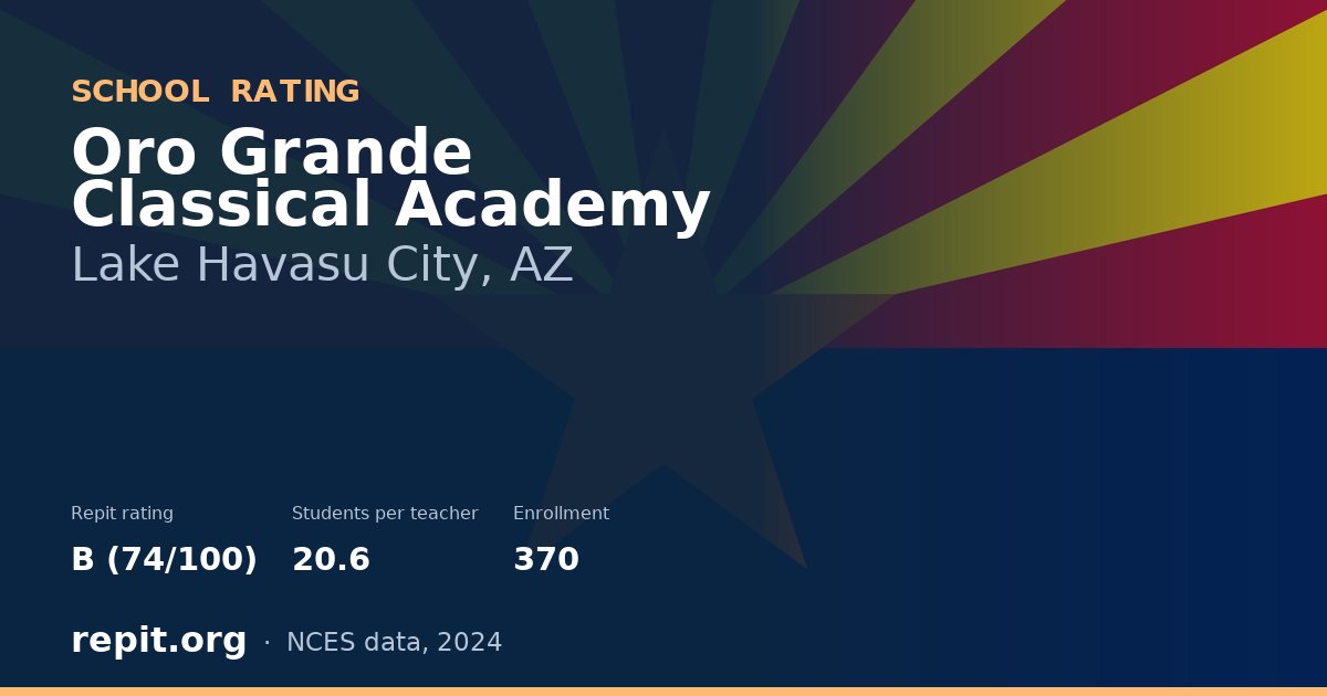 Oro Grande Classical Academy, Lake Havasu City, AZ — Repit school rating B (74/100)