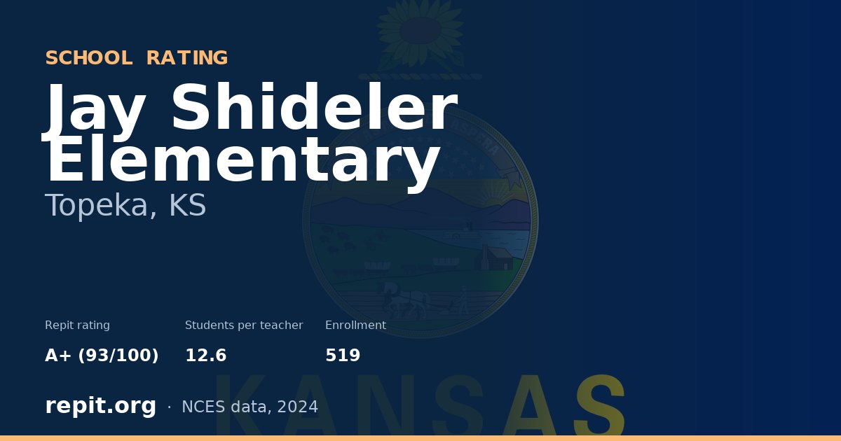 Jay Shideler Elementary, Topeka, KS — Repit school rating A+ (93/100)